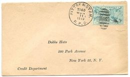 United States 1949 Cover To New York NY W/ Pittsf & Stam. R.P.O. Postmark - Altri & Non Classificati