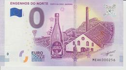 Billet Touristique 0 Euro Souvenir Portugal - Engenhos Do Norte 2018-1 N°MEAK000256 - Essais Privés / Non-officiels