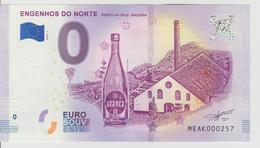 Billet Touristique 0 Euro Souvenir Portugal - Engenhos Do Norte 2018-1 N°MEAK000257 - Essais Privés / Non-officiels
