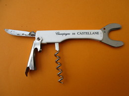 Couteau Décapsuleur Tire-Bouchon Ancien Publicitaire/ Champagne / De CASTELLANE/ France/  Vers 1960-1980        SPO27 - Bottle Openers