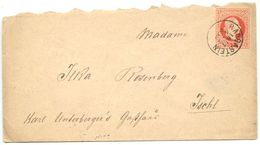 Austria 19th C. 5kr Josef Postal Envelope Radgastein To Ischl - Briefe