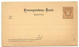 Austria 19th C. Mint 2kr. Imperial Eagle Postal Reply Card - Briefkaarten