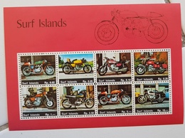 SURF ISLANDS Motos, Moto, Feuillet Motos Anciennes Neuf Sans Charniere. MNH - Motorbikes