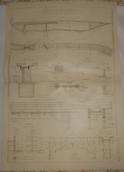 Plan D'un Pont En Béton Armé Au Plan Du Var. Chemin De Fer électrique De La Vallée De La Vésubie. 1911 - Travaux Publics