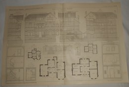 Plan D'une Villa à Houppertingen En Belgique. M. A. Foucart, Architecte. 1911 - Arbeitsbeschaffung