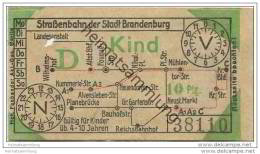 Fahrkarte - Stadt Brandenburg - Strassenbahn Der Stadt Brandenburg - Fahrschein Kind 10Pfg. - Europa