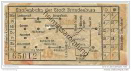 Fahrkarte - Stadt Brandenburg - Strassenbahn Der Stadt Brandenburg - Fahrschein Kind 10Rpf. - Europe