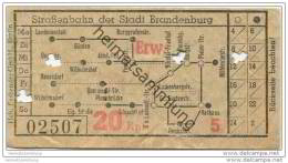 Fahrkarte - Stadt Brandenburg - Strassenbahn Der Stadt Brandenburg - Fahrschein 20Rpf. - Europe