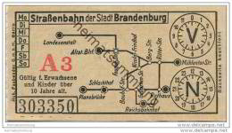 Fahrkarte - Stadt Brandenburg - Strassenbahn Der Stadt Brandenburg - Fahrschein - Europe