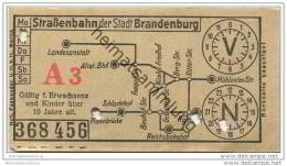 Fahrkarte - Stadt Brandenburg - Strassenbahn Der Stadt Brandenburg - Fahrschein - Europe