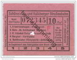 Schöneicher Und Kalkberger Strassenbahn - Friedrichshagen - Schöneiche - Grätzwalde - Fahrschein 10Rpf. - Europa