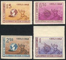 3 ALBANIA: Sc.625/628, 1962 Chile Football World Cup, Cmpl. Set Of 4 Imperforate Values, MNH, VF Quality! - Albanien