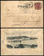 6 GERMANY: Rare Postcard (S.M. Yacht Kaiseradler Und Die Manöverflotte) Franked With 10Pf. And Sent From Kiel To Brussel - Sonstige & Ohne Zuordnung