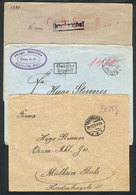 11 GERMANY: 3 Covers Used On 5/NO, 24/NO And 31/DE/1923 With Very Interesting INFLA Postages, VF Quality, Rare Group! - Andere & Zonder Classificatie