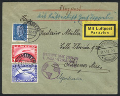 21 GERMANY: 18/MAR/1932 Nürnberg - Buenos Aires: Cover Flown By Zeppelin With Nice Postage Of 3Mk., With Handstamp Of Th - Autres & Non Classés