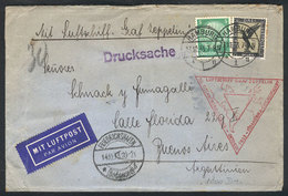 30 GERMANY: 13/OC/1933 Hamburg - Buenos Aires: Cover With PRINTED MATTER Flown By Zeppelin, Franked With 3.05Mk., With T - Autres & Non Classés