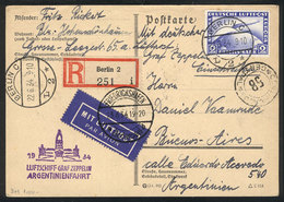 33 GERMANY: 22/JUN/1934 Berlin - Buenos Aires: Registered Card Sent By Zeppelin Franked With 2Mk., Special Handstamp Of  - Other & Unclassified