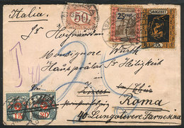 65 GERMANY - SARRE: MIXED POSTAGE DUES OF 2 COUNTRIES: Cover Sent To Zizers (Switzerland) On 8/OC/1922 Franked With 30c. - Autres & Non Classés