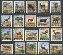 74 ANGOLA: Sc.362/381, 1953 Animals, Cmpl. Set Of 20 Values, MNH, Excellent Quality, Catalog Value US$60+ - Angola