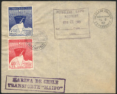 80 CHILEAN ANTARCTICA: "Cover With Cancels Of The ""Chilean Antarctic Territory"" (20/JA/1949) + ""South Shetlands - Fal - Chile