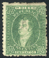 97 ARGENTINA: GJ.23, 10c. Worn Impression, Unused, VF Quality, Catalog Value US$100. - Neufs