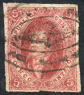 100 ARGENTINA: GJ.25, 4th Printing, With Rococo Cancel Of RIO CUARTO, VF Quality! - Unused Stamps
