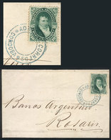 117 ARGENTINA: GJ.39, 10c. Belgrano Franking A Folded Cover With Double Circle ADMON DE CORREOS DE CORDOBA Blue Cancel,  - Other & Unclassified