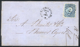 123 ARGENTINA: GJ.41, On Folded Cover Sent From GUALEGUAYCHU To Buenos Aires On 8/AU/1875, VF Quality! With Alberto Sola - Sonstige & Ohne Zuordnung