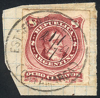 133 ARGENTINA: GJ.49, On Fragment With The Extremely Rare Cancel 'ESTAFETA DE PILCIAO - (CATAMARCA)', With Manuscript Da - Other & Unclassified