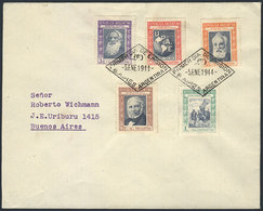 191 ARGENTINA: GJ.906/910, 1944 Postal Welfare, The Set On Cover With First Day Postmark, VF Quality! - Other & Unclassified