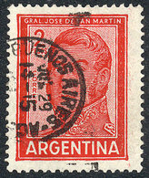 200 ARGENTINA: GJ.1134, 1959/64 2P. San Martín With LINED FACE Instead Of Dotted, VF Quality, Rare, Catalog Value US$200 - Sonstige & Ohne Zuordnung