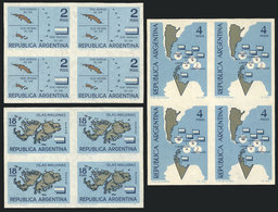 208 ARGENTINA: GJ.1272P/1274P, 1964 South Orkneys, Falklands Islands/Malvinas And Antarctica, Cmpl. Set Of 3 Values In I - Altri & Non Classificati
