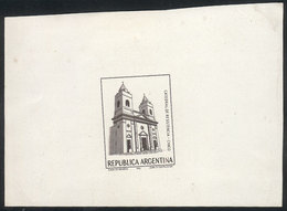 221 ARGENTINA: GJ.2054, 1982 Cathedral Of Resistencia, DIE PROOF Printed On Thick Paper Of Chalky Front In The Issued Co - Sonstige & Ohne Zuordnung