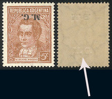 252 ARGENTINA: GJ.213, With Rare Uncatalogued Variety: DOUBLE OVERPRINT, One Inverted On Front + One Blind On Back (with - Servizio