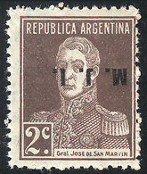 262 ARGENTINA: GJ.406a, With INVERTED OVERPRINT Variety, MNH, Superb And Rare! - Servizio