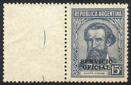 285 ARGENTINA: GJ.684CZ, With Label At Left, Rare! - Dienstzegels