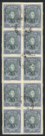 287 ARGENTINA: GJ.709, 50P. San Martín (large Size) Perforation 13½, With Vertical Overprint Type IV, Fantastic Used Blo - Service