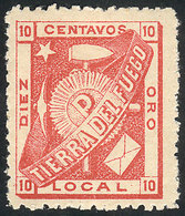 308 ARGENTINA: GJ.1, 1891 10c. Popper Local Stamp, GENUINE (not A Reprint), MNH, Superb, Catalog Value US$225. - Unused Stamps