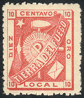 308 ARGENTINA: GJ.1, 1891 10c. Popper Local Stamp, GENUINE (not A Reprint), MNH, Superb, Catalog Value US$225. - Ongebruikt