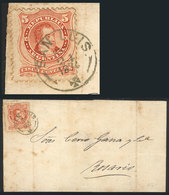 328 ARGENTINA: Cover Franked With 5c. (GJ.38) With Datestamp Of SAN LUIS With Maltese Cross, Sent To Buenos Aires On 24/ - Autres & Non Classés