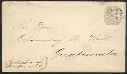 333 ARGENTINA: 12c. Stationery Envelope Sent From Buenos Aires To GUATEMALA On 12/AU/1885, With Transit Backstamps Of Ri - Otros & Sin Clasificación