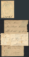 334 ARGENTINA: MAIL FROM MILITARY SHIPS: 4 Covers Sent To Buenos Aires (3) And Mercedes In DE/1886, Without Postage, Wit - Other & Unclassified