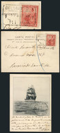 352 ARGENTINA: RARE CANCEL And Very Fast Delivery In 1904!!: Beautiful Postcard With View Of Frigate Sarmiento Sent To R - Otros & Sin Clasificación