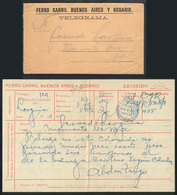 356 ARGENTINA: Telegram Sent From Estación Larguía To Buenos Aires On 8/OC/1908, Including The Envelope In Which It Was  - Autres & Non Classés