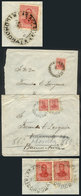 357 ARGENTINA: "2 Covers Sent To Buenos Aires In OCT And DE/1908, Franked With 5c And 10c. Cancelled ""LAS ACEQUIAS - CO - Otros & Sin Clasificación