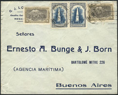 360 ARGENTINA: Cover Sent From Rosario To Buenos Aires On 6/AU/1910, Franked With 5c. Consisting Of GJ.300 Pair + 302 X2 - Autres & Non Classés