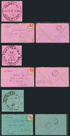 368 ARGENTINA: 3 Covers Sent To The Provinces Of Mendoza And San Luis In 1927/8, With Arrival Backstamps: Tunuyán, Palmi - Andere & Zonder Classificatie