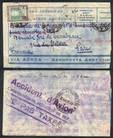 373 ARGENTINA: "CRASH COVER: Airmail Cover Sent From Buenos Aires To Paris On 8/MAY/1930 By Aeroposta Argentina, The Air - Autres & Non Classés