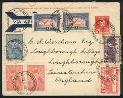 375 ARGENTINA: Airmail 5c. Stationery Envelope With Colorful Additional Postage, Sent From Ranchos To England On 6/MAY/1 - Otros & Sin Clasificación