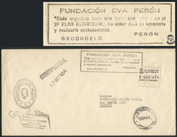 388 ARGENTINA: "Registered Cover Used In Mendoza On 17/SE/1954 With Postal Franchise Of The EVA PERÓN FOUNDATION, With R - Autres & Non Classés
